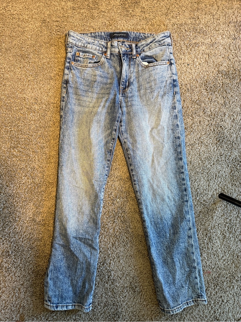Aeropostale Women's Straight Leg Jeans - Light Blue